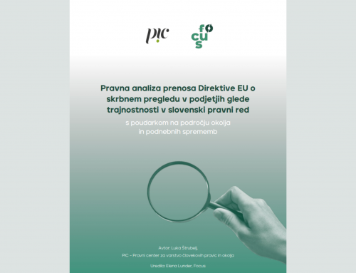 Pripravljenost Slovenije na prenos Direktive o skrbnem pregledu podjetij glede trajnostnosti [PRAVNA ANALIZA]